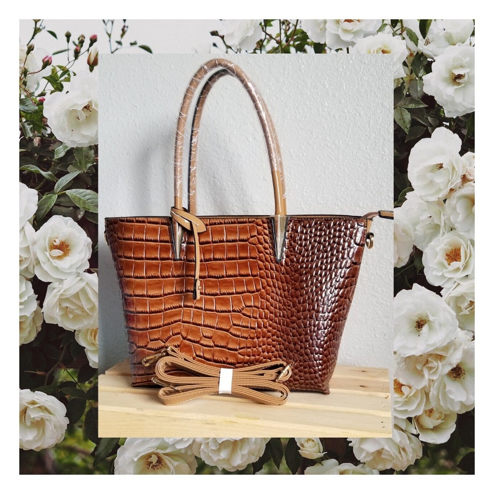 Classy & Elegant Embossed Crocodile Tote Bag